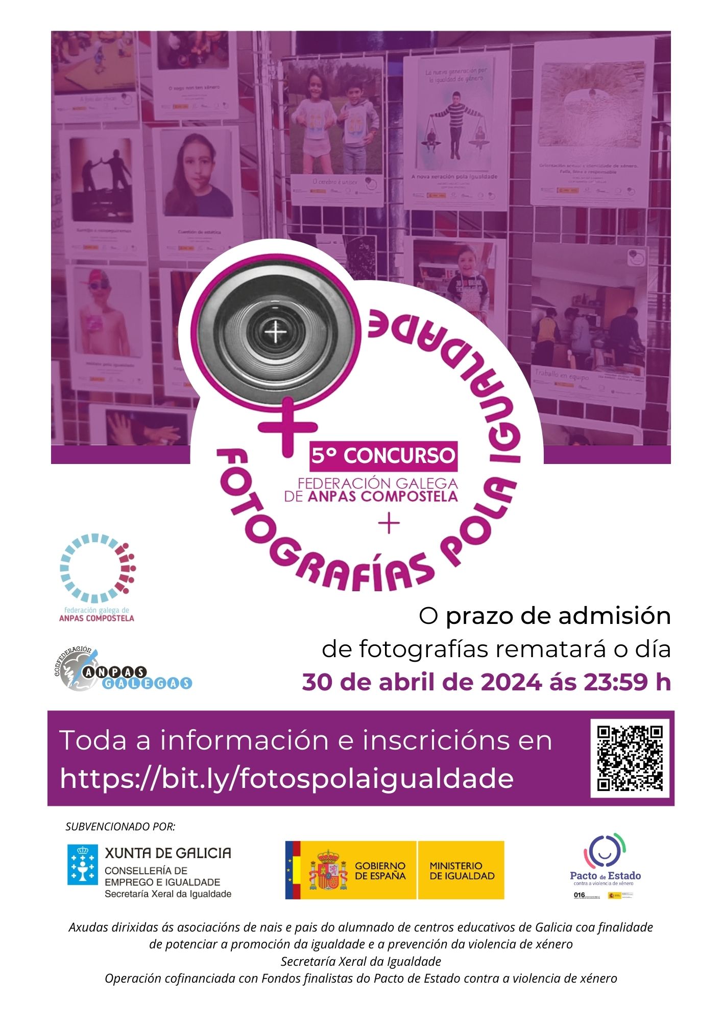 Cartaz Fotos pola igualdade Fanpa Compostela 5ª edición 2024